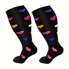 3 Pairs Copper Compression Socks 20-30 mmHg Knee High Wide Calf Support