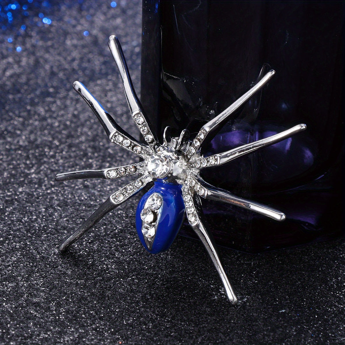 Punk Red Enamel Spider Brooch Halloween Jewelry Gift