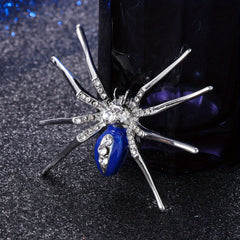 Punk Red Enamel Spider Brooch Halloween Jewelry Gift