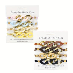 Chain Bracelet Hair Tie Style Hair Rope Elastic Ponytail Holder Hair Ring