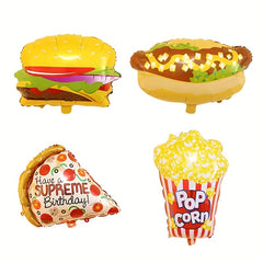 Pizza Hot Dog Popcorn Donut Burger Balloon Decoration