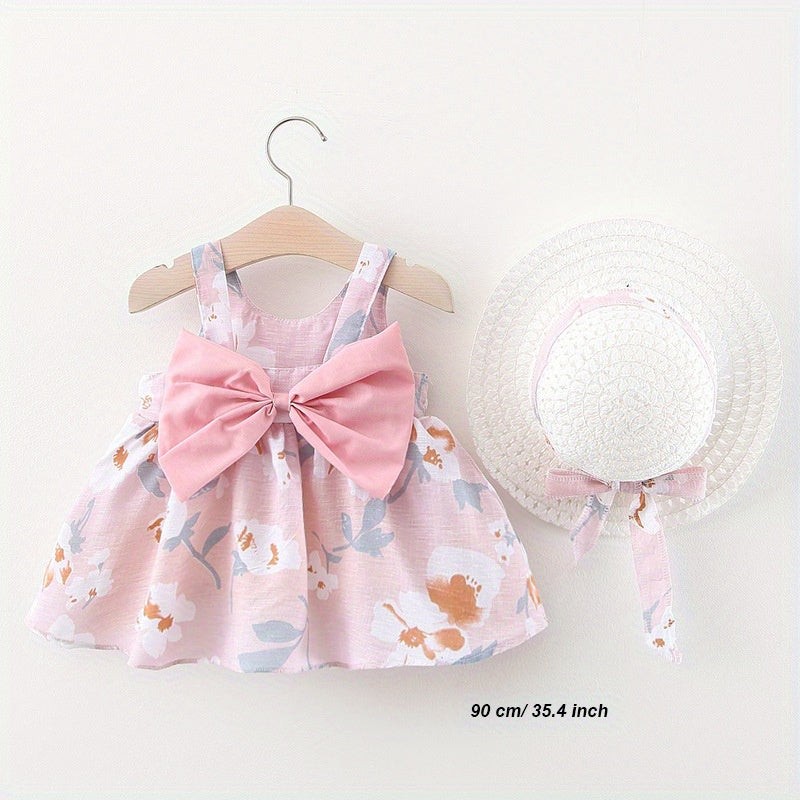 Baby Princess Dress with Big Bow Flower Skirt