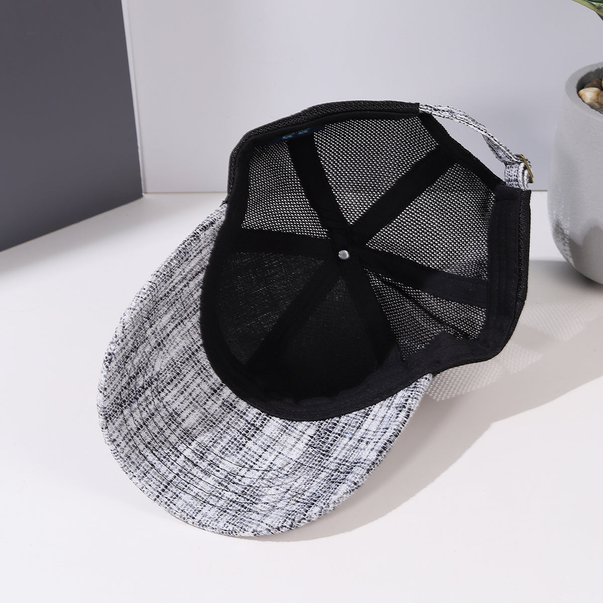 C Letter Peaked Hat Women Summer Shade Breathable Mesh Hat