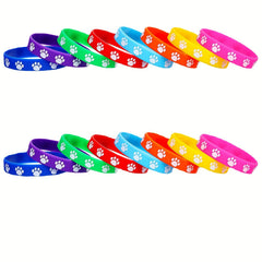 Cat Paw Print Rubber Bracelet for Dog Party Gift