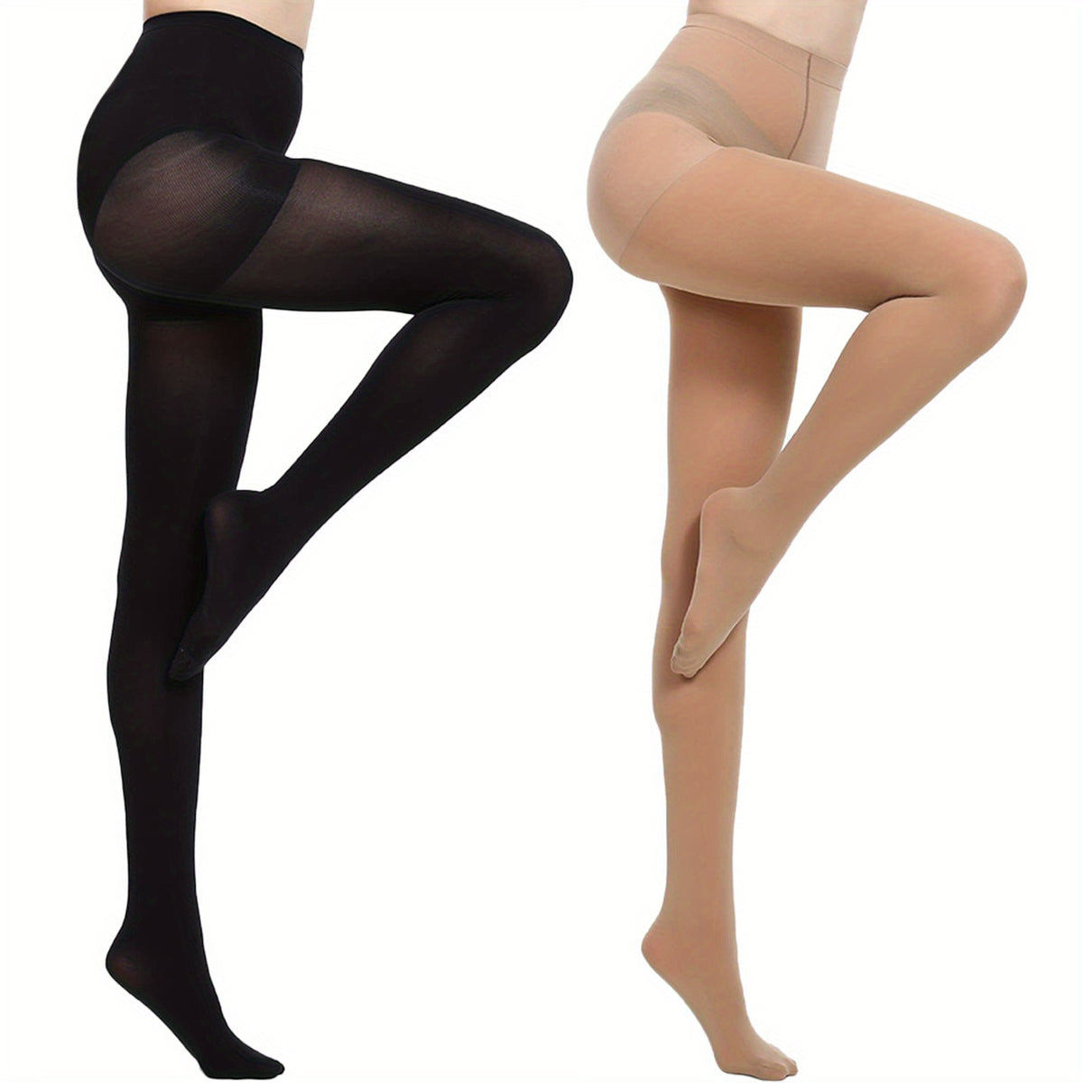 Opaque Tights High Waist Slim Footed Pantyhose Women's Stockings