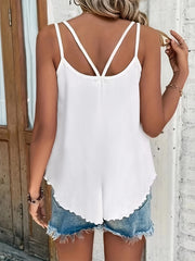 Dragonfly Print Dual Straps Cami Top Women's Clothing