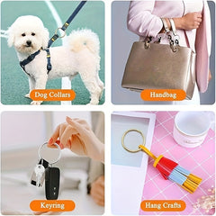 8pcs Spring O-Ring Alloy Buckle Portable Hook Clip Keyring DIY Accessories