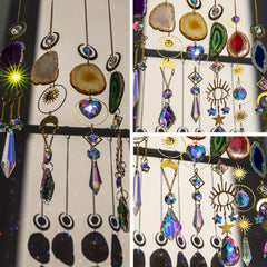 Crystal Agate Sun Catcher for Windows - Hanging Window Decor