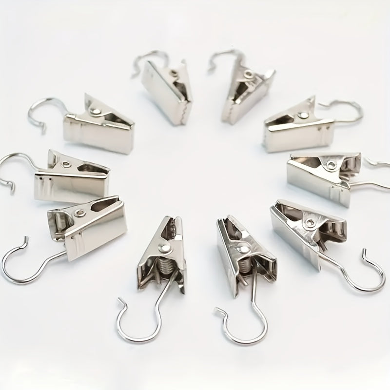 20pcs Stainless Steel Curtain Clips for Easy Hanging and Storage