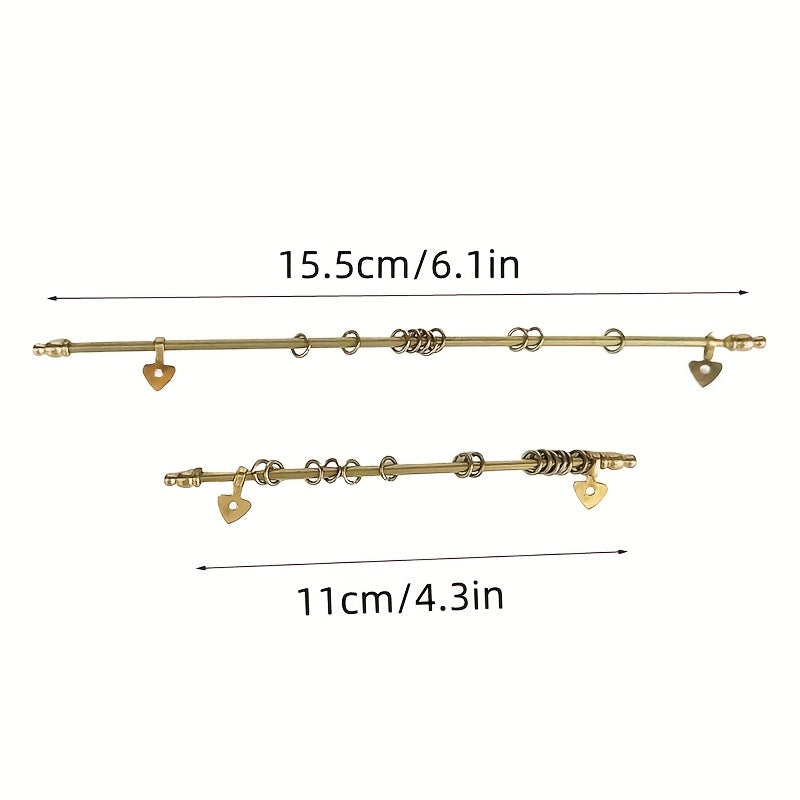 Dollhouse Metal Curtain Rods w/ Lace Curtains DIY Decor & Photography Props