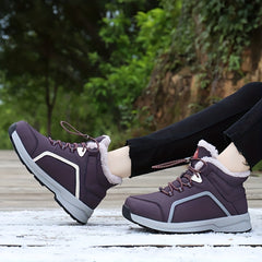 Women's Winter Hiking Shoes Plush Inner Thermal Non slip Walking Shoes