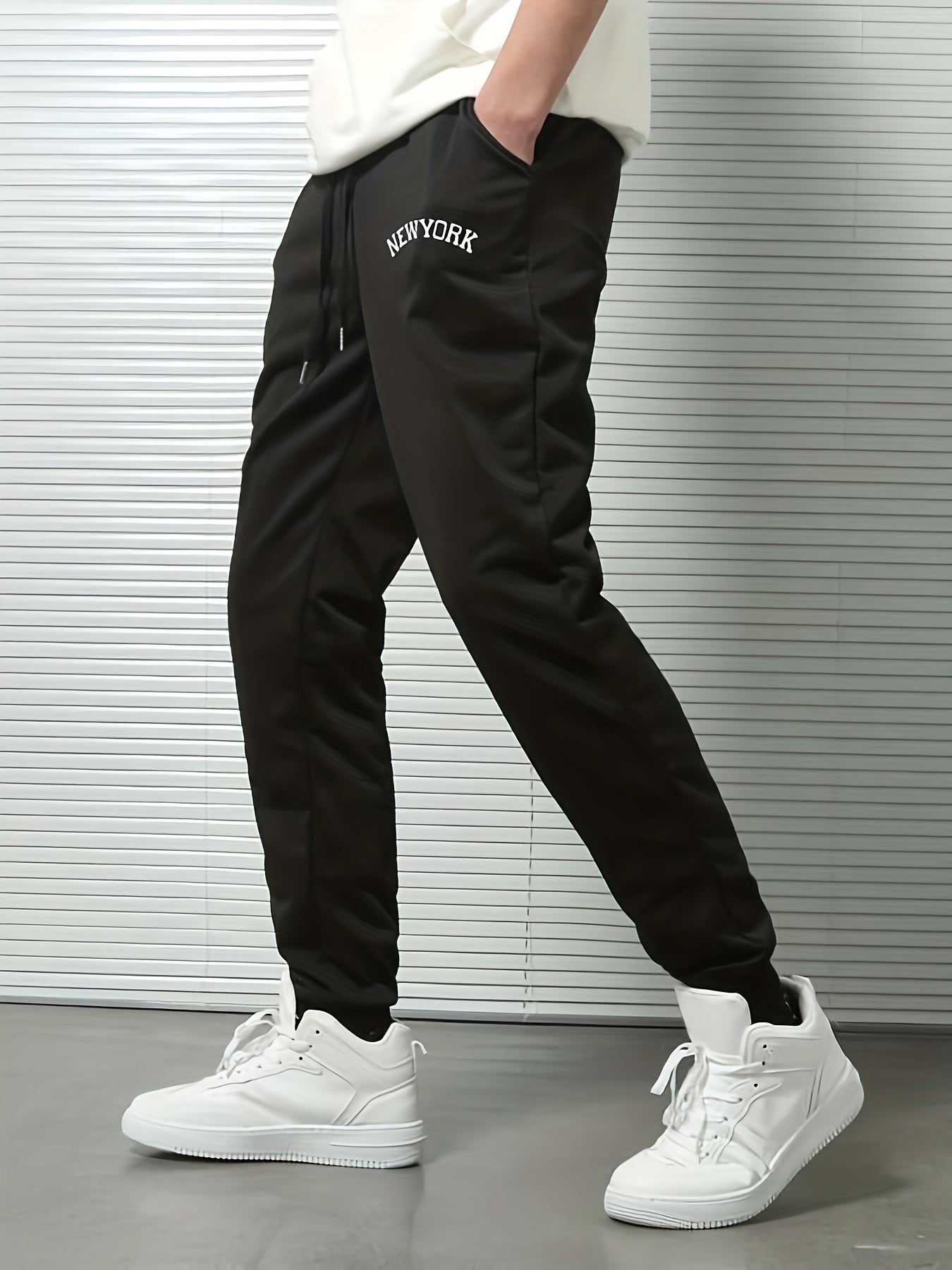 York Graphic Drawstring Joggers Men's Sweatpants