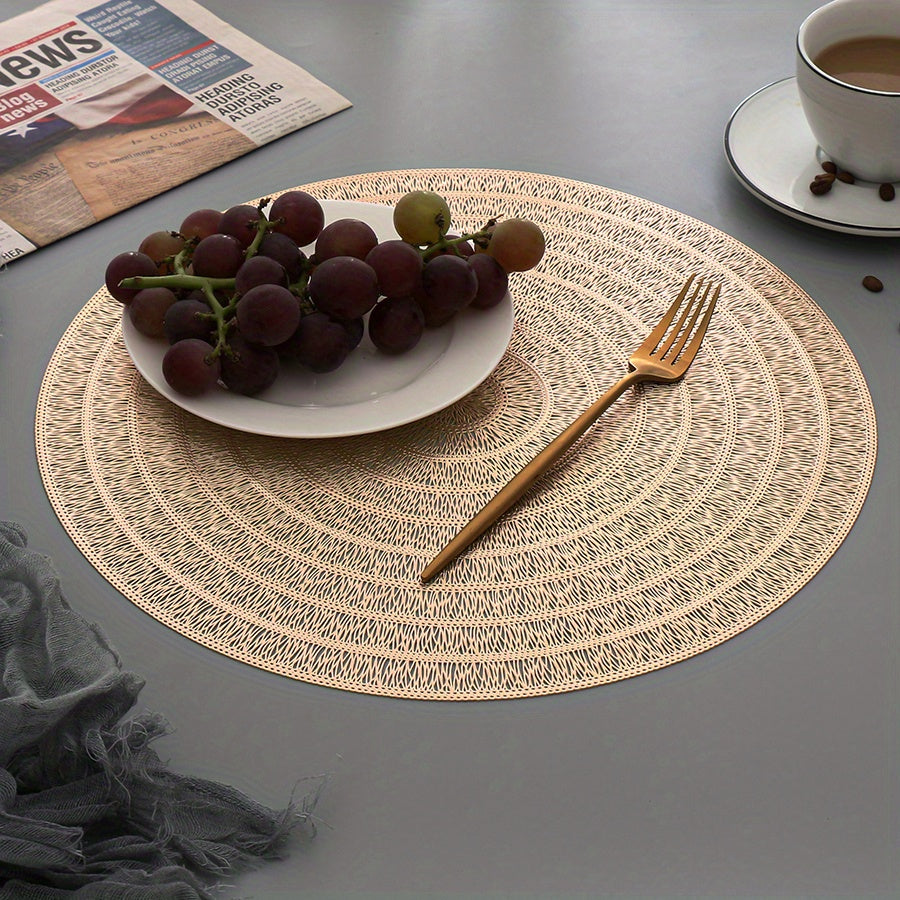 Round PVC Placemats Bullseye Heat Insulation Table Mat