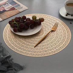 Round PVC Placemats Bullseye Heat Insulation Table Mat