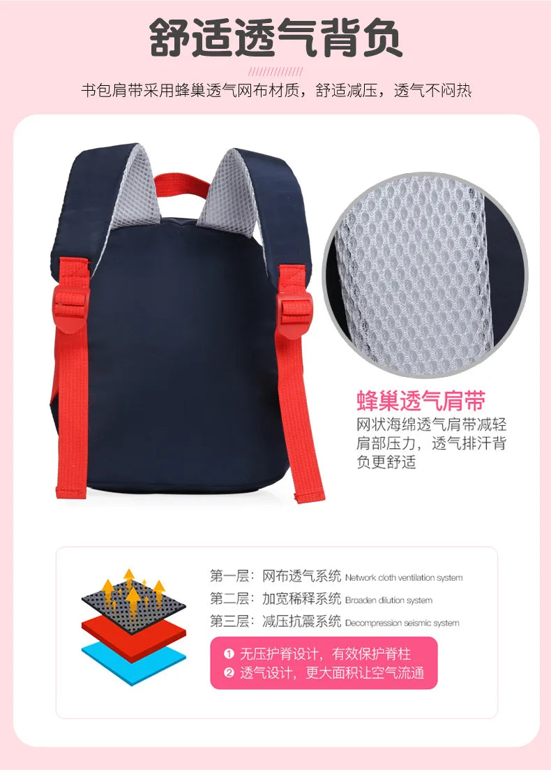 3D Unicorn Plush Toy Children Backpack - Kindergarten School Bags