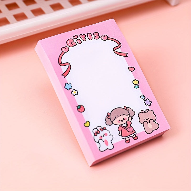 Cartoon Sticky Note Book Student Animation Tearable Self-adhesive Sticker
