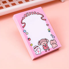 Cartoon Sticky Note Book Student Animation Tearable Self-adhesive Sticker