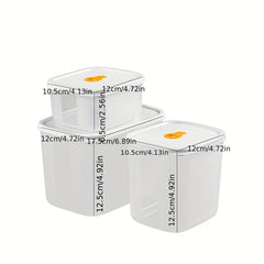 3pcs Refrigerator Storage Box Microwave Safe Lunch Box Fruit Vegetable Box