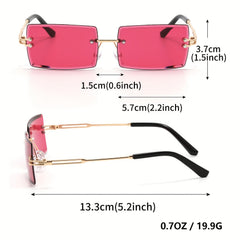5 Pairs Men's Square Sunglasses UV Resistant for Outdoor Travel Party