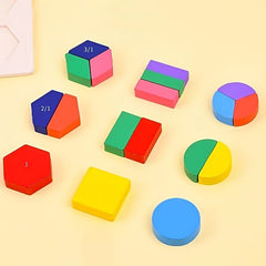 Montessori Educational Puzzle Toys Clock Beading 3D Geometric Boards