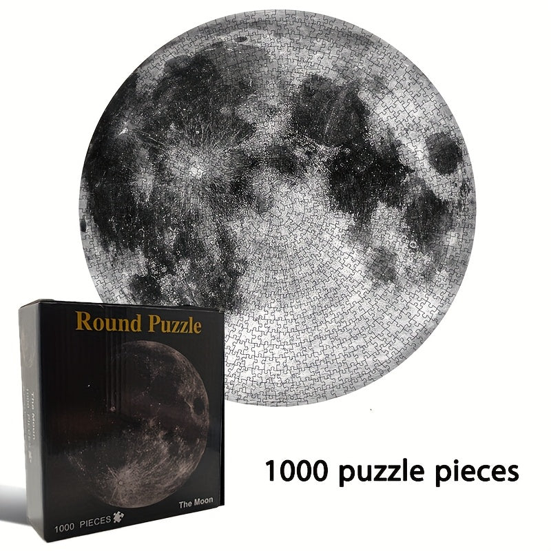 1000pcs Earth & Moon Puzzle 2D Flat Jigsaw for Adults Space Theme Toy