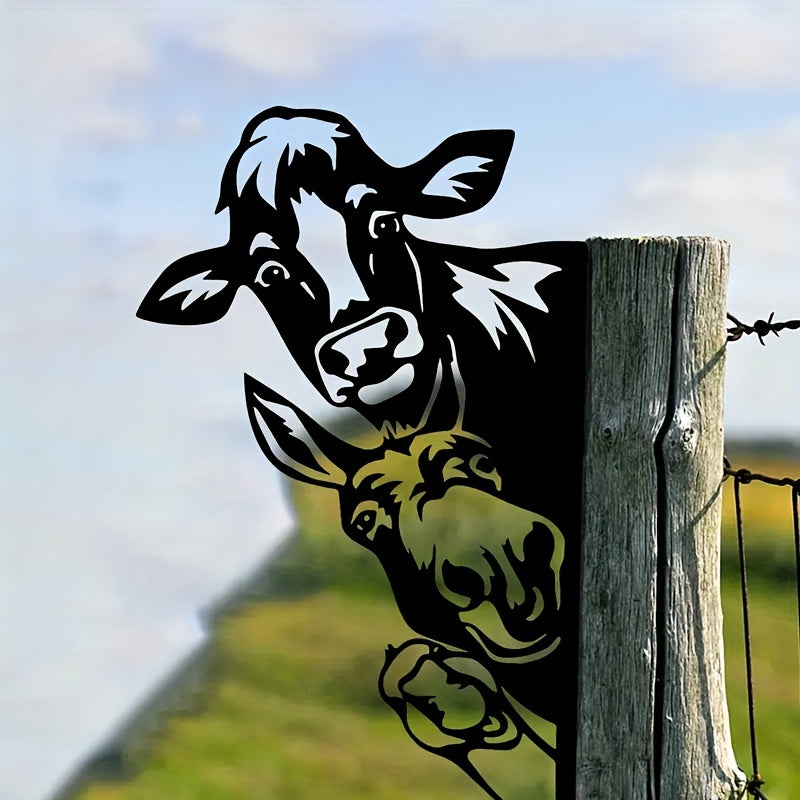 Farm Animal Silhouette Wall Decor for Rustic Outdoor Spaces