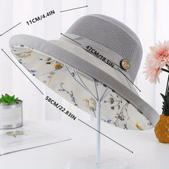 Breathable Mesh Bucket Hat Sun Protection Packable Basin Hat for Outdoor
