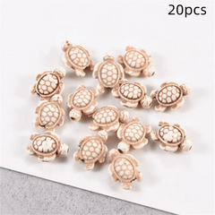 20PCS Turquoise Turtle Natural Stone Beads for DIY Bracelet Necklace