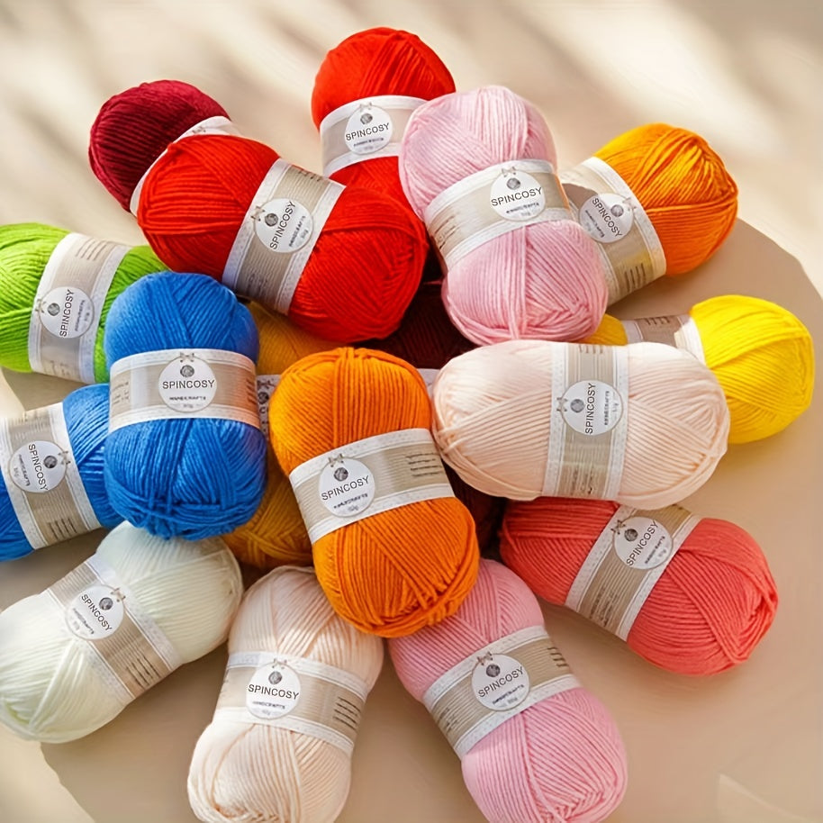6pcs 4 Strand Wool Acrylic Fabric for DIY Arts Crafts Sewing Party Supplies