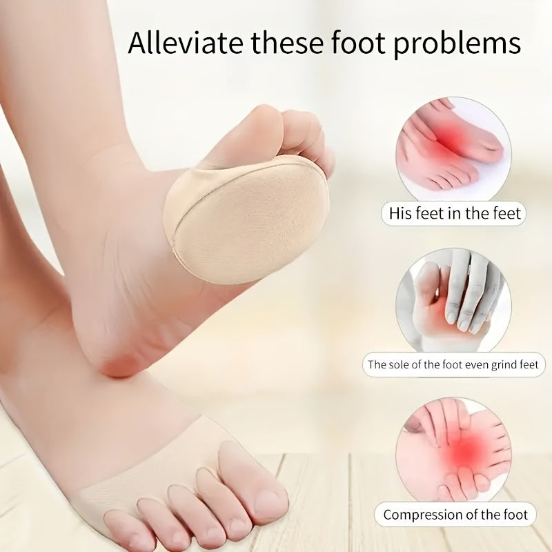 2pcs Women High Heel Toe Pad Inserts Pain Relief Absorbs Shock Socks