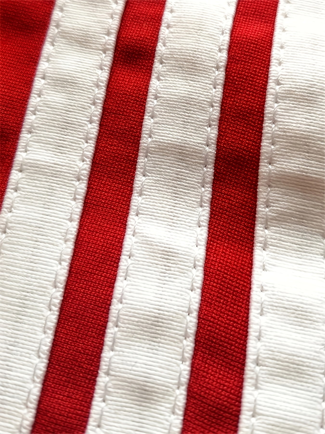 Youth Red American Football Jersey V-Neck Short Sleeved Uniform