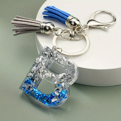 Initial Letter Keychain Resin English Letter Shape Keychain Pendant