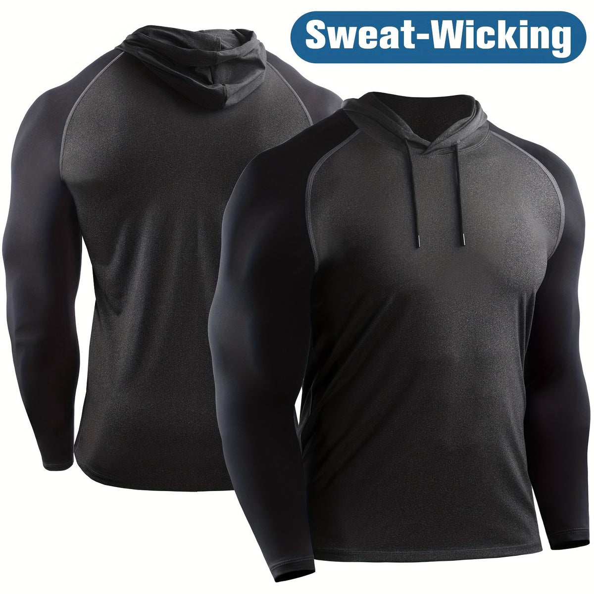 Men's Fast Drying Long Sleeve Hoodie for Sports