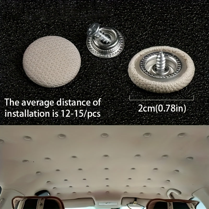 40pcs Car Roof Buckles Headliner Cloth Fixing Screws Repair Kit