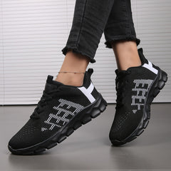Breathable Flying Woven Running Shoes Wear Resistant Non Slip Sneakers
