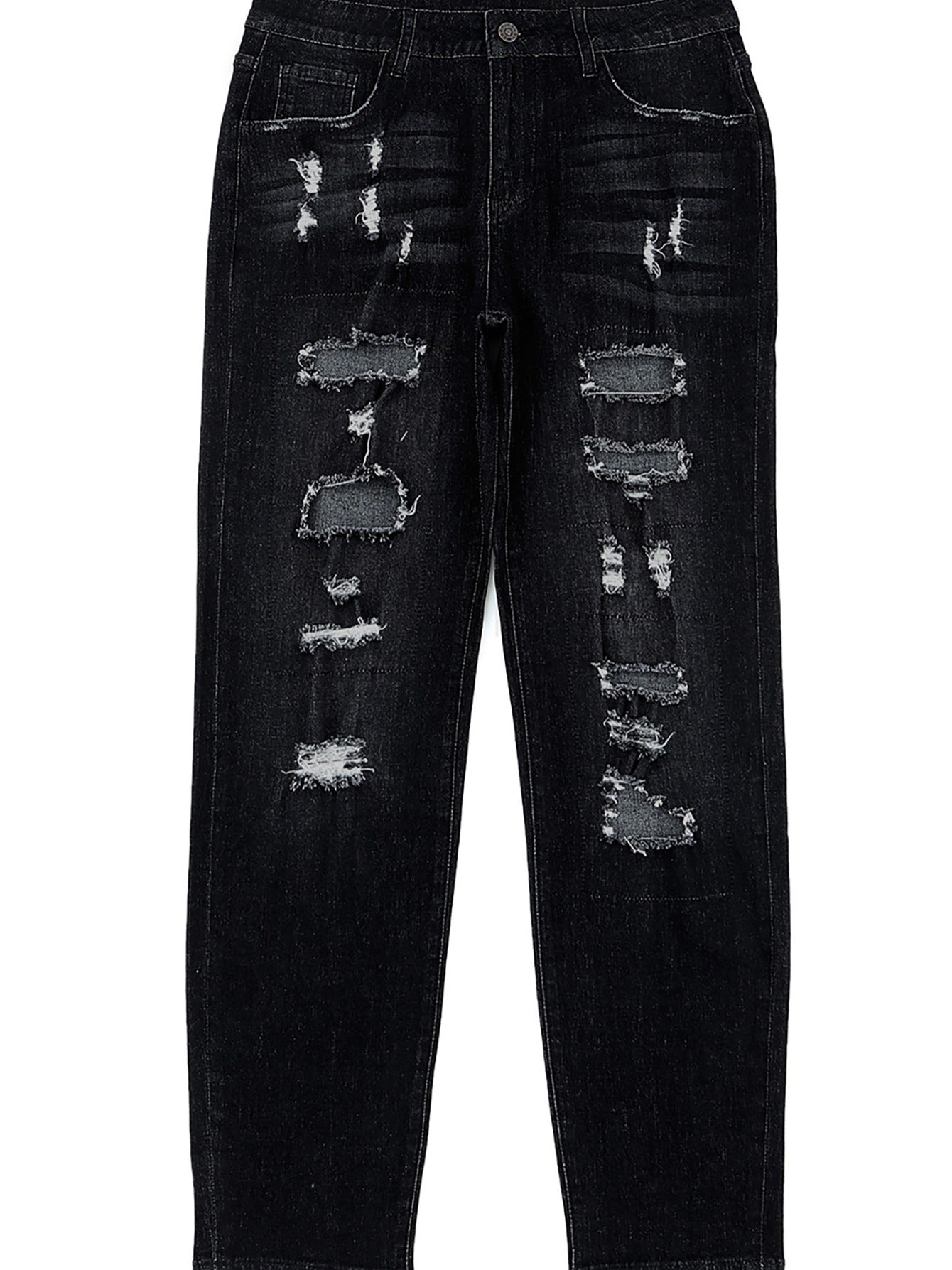 Men's Distressed Straight Jeans