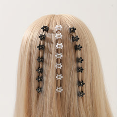 100pcs Flower Shaped Mini Hair Claw Ponytail Holder