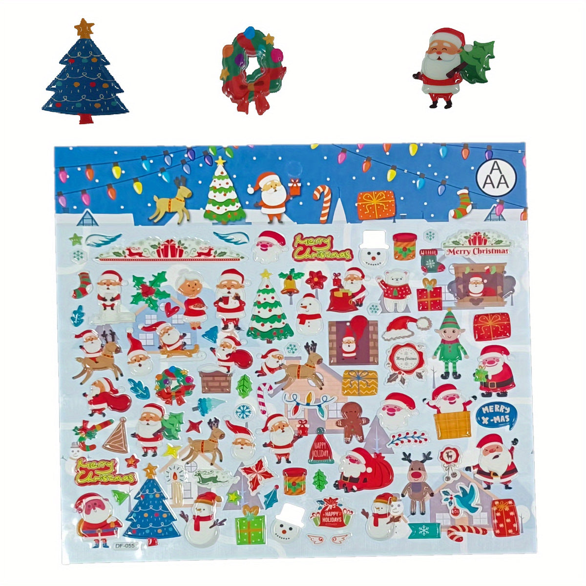 1pc Christmas 3D Bubble Stickers Adhesive Puffy Stickers DIY Diary Stationery