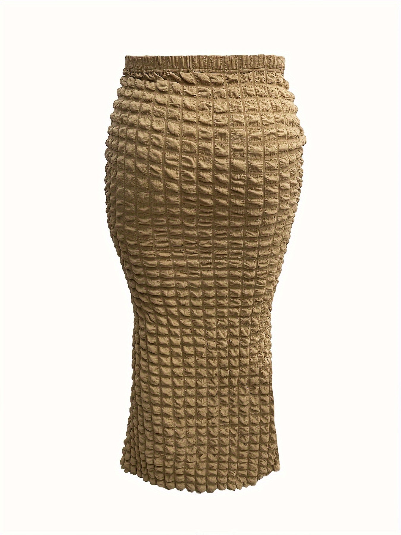  Women's Textured Ruched Mermaid Skirt