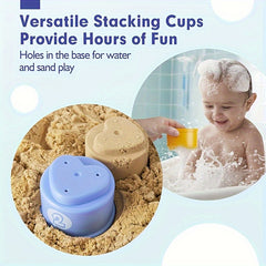 Stacking Cups Toy Fun Educational Baby Toys Silicone Soft Toy
