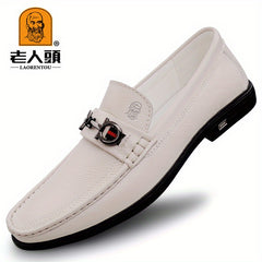 Men's Moc Toe Low Heel Loafers Non slip Slip On Shoes Spring Summer