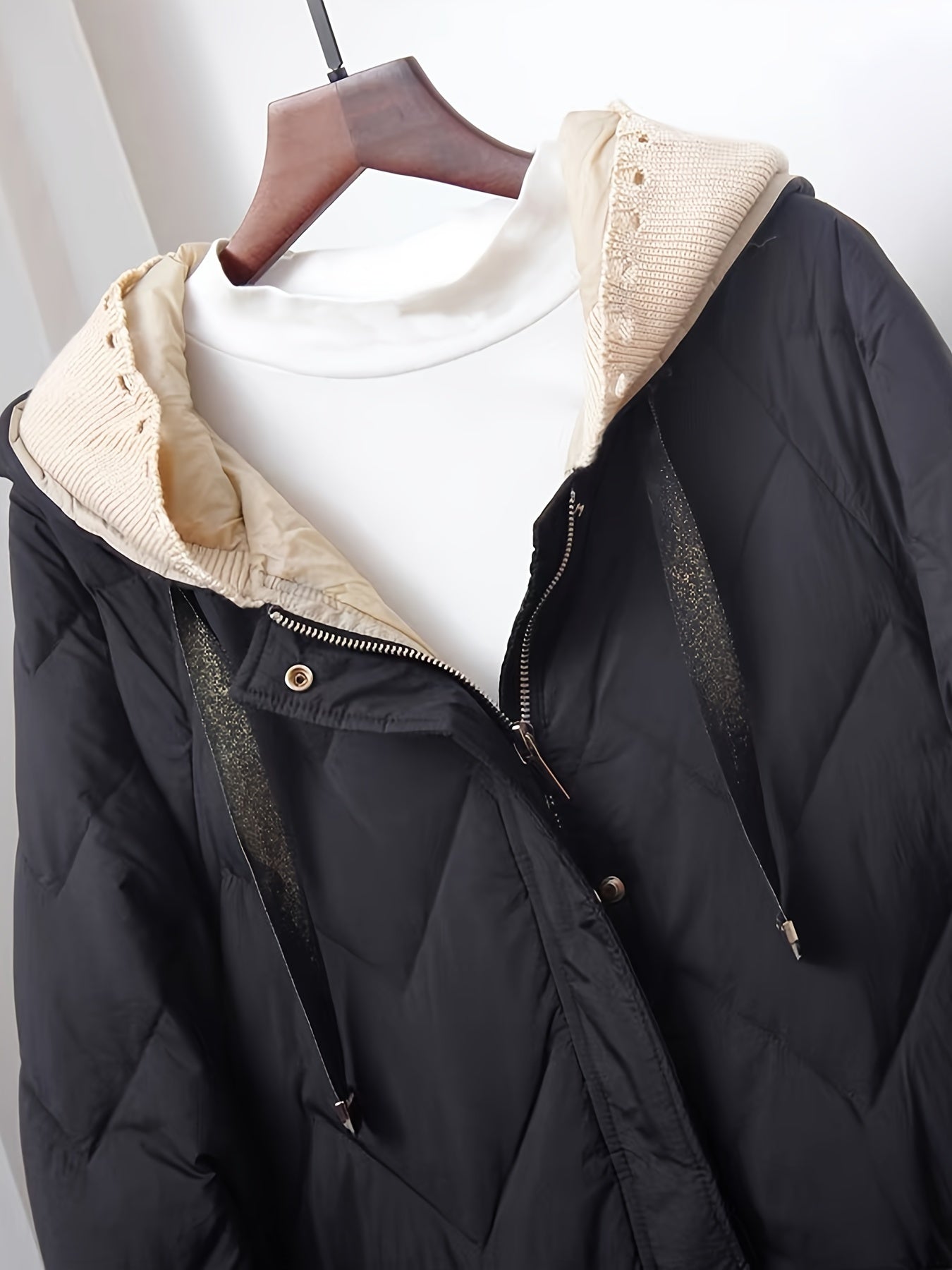 Long Puffer Coat Hooded Winter Jacket Plus Size