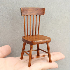 Wooden Table and Chair Set for Dollhouse DIY Accessory 1:12 Scale