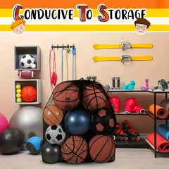 Large Capacity Football Storage Bag with Pockets