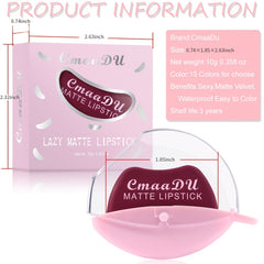 Lazy Lipsticks Natural Matte Velvet Finish Waterproof Long Lasting Smudge Proof