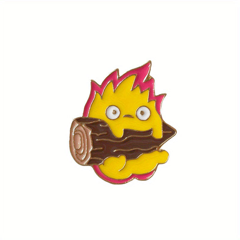 Fire Demon Enamel Brooch Magic Fire Elf Firewood Anime Stuff Badges