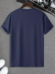 Disk Pattern Print Men's Comfy Sports T-shirt