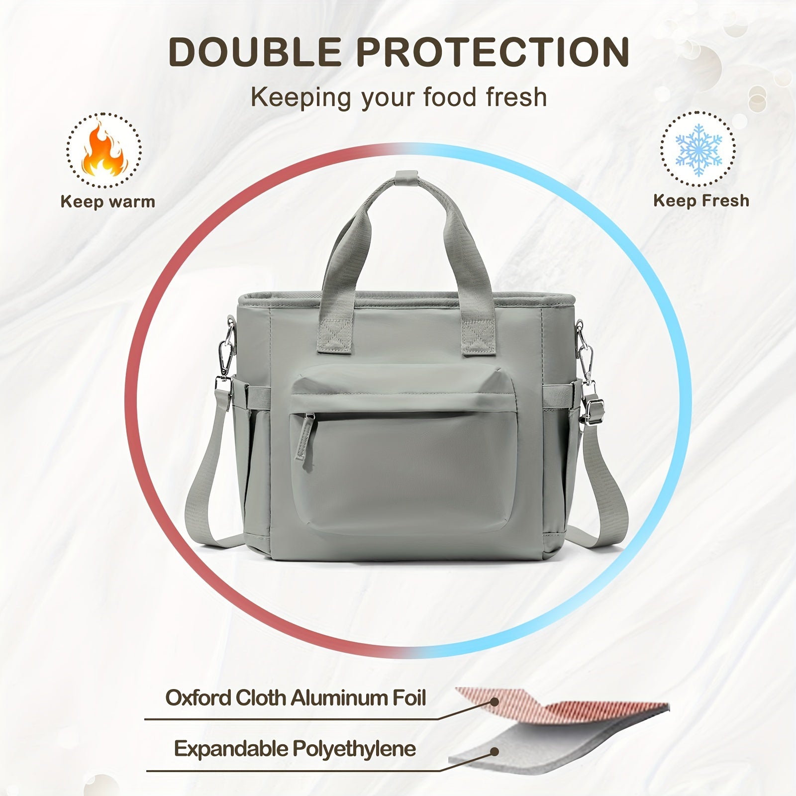 Waterproof Insulated Lunch Tote Bag for Women