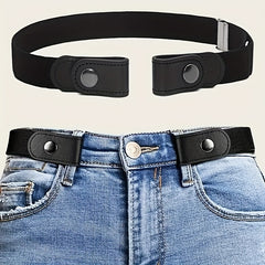 Invisible Pants Belt Casual Elastic Jeans Belt PU Leather Belt For Men