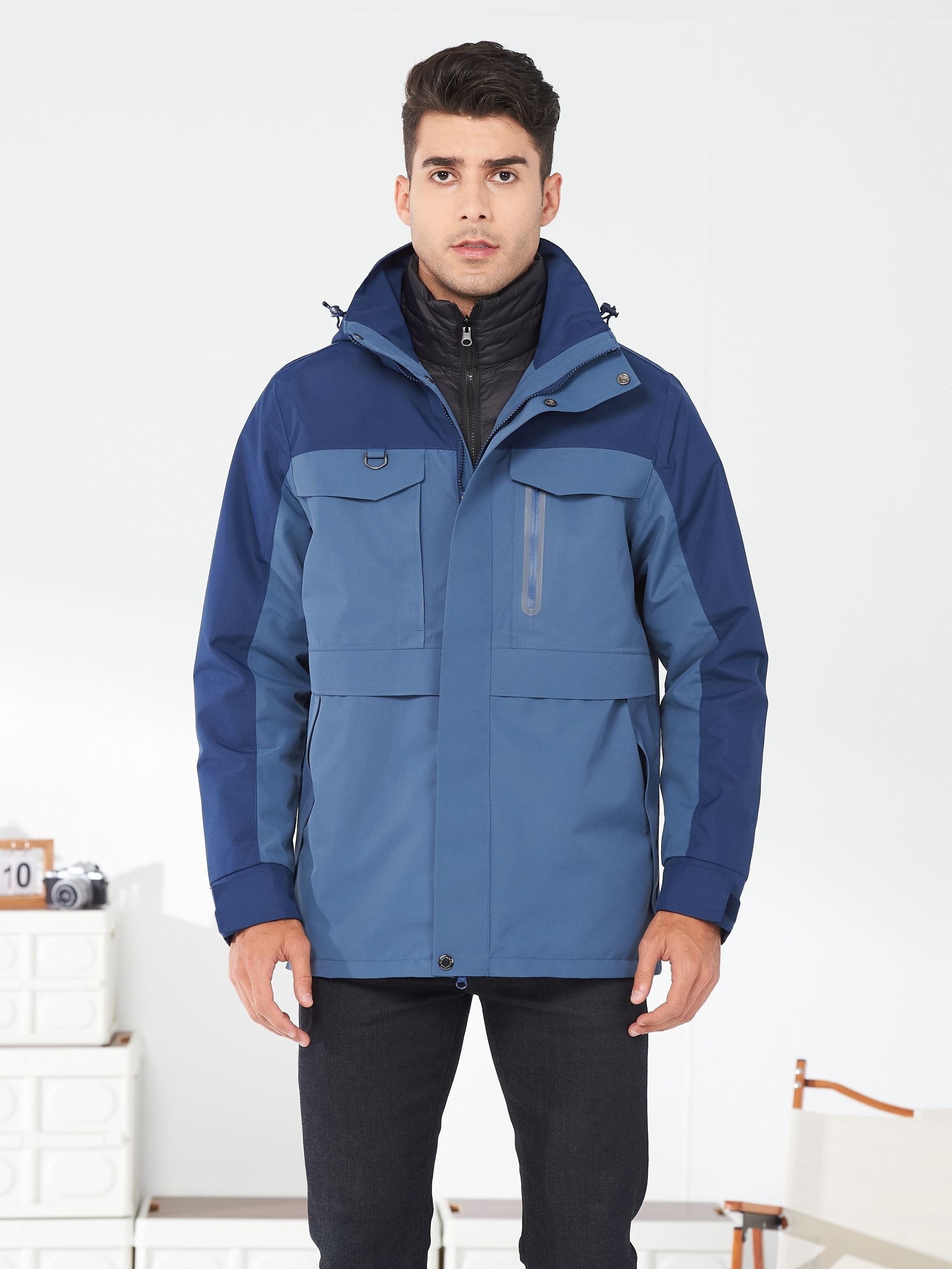Men's 3 in 1 Duck Down Jacket Windbreaker